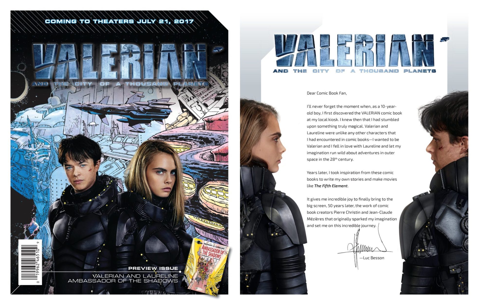 Experience Valerian And The City Of A Thousand Planets in Comic Book Form!