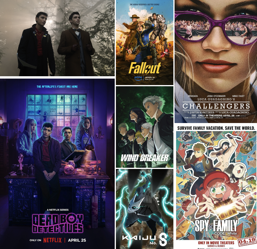 Challengers, George Rexstrew and Jayden Revri x Dead Boy Detectives, SPY x FAMILY Code: White, Kaiju No. 8, Wind Breaker