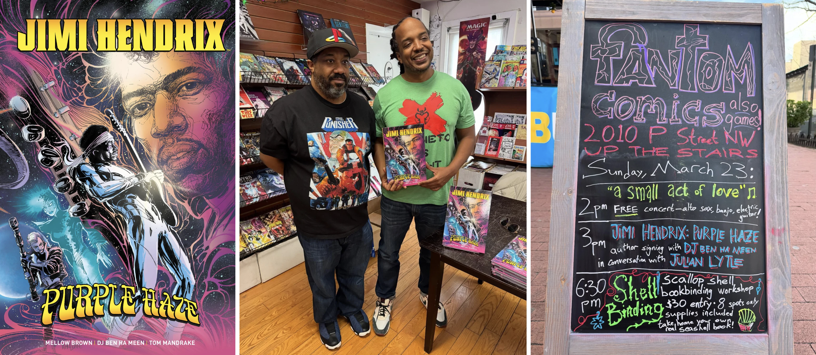 DJ Ben Ha Meen Talks ‘Jimi Hendrix: Purple Haze’ OGN at Fantom Comics