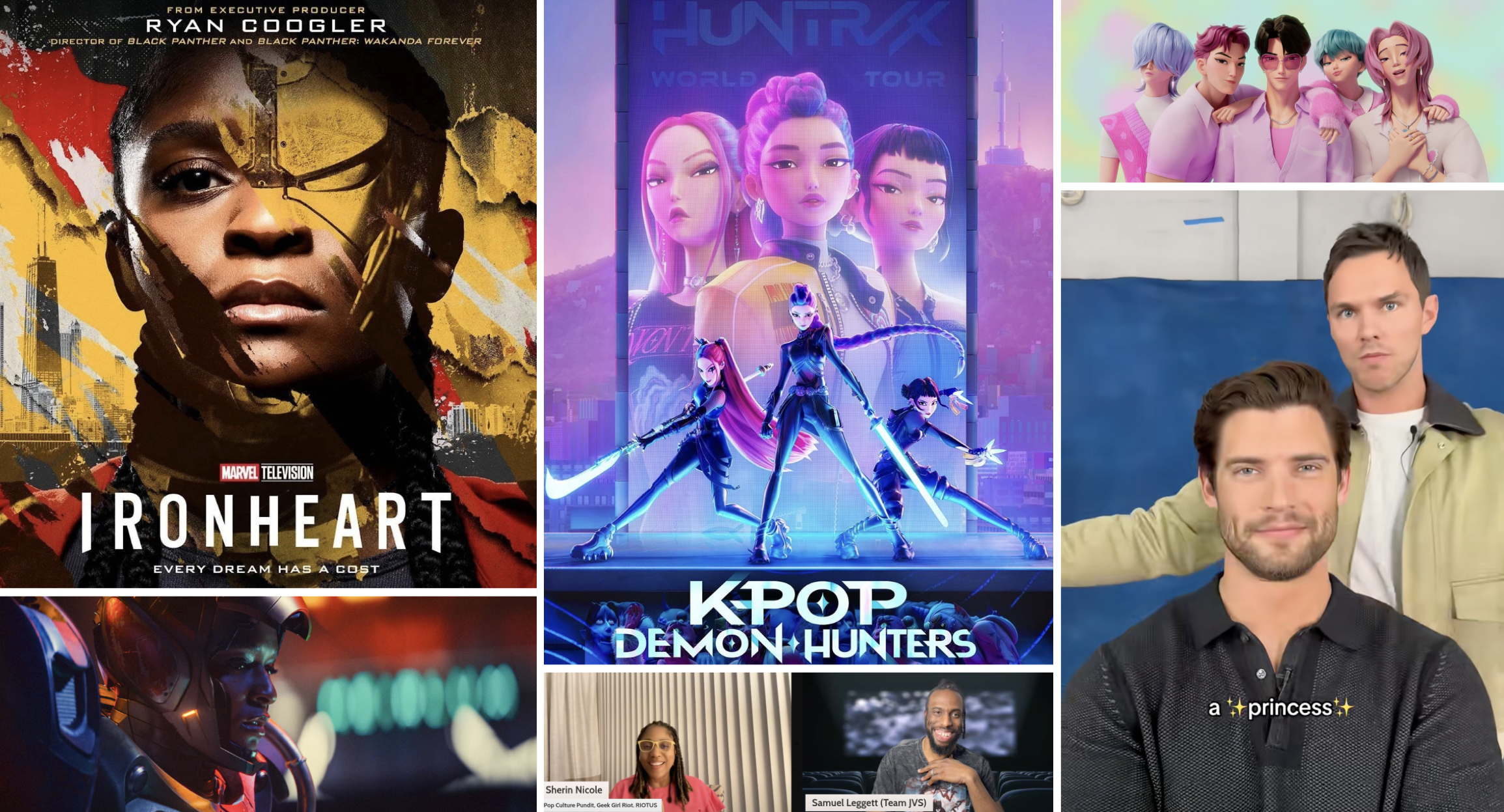 KPop Demon Hunters (+ What to Watch Next), Ironheart, Superman Promos
