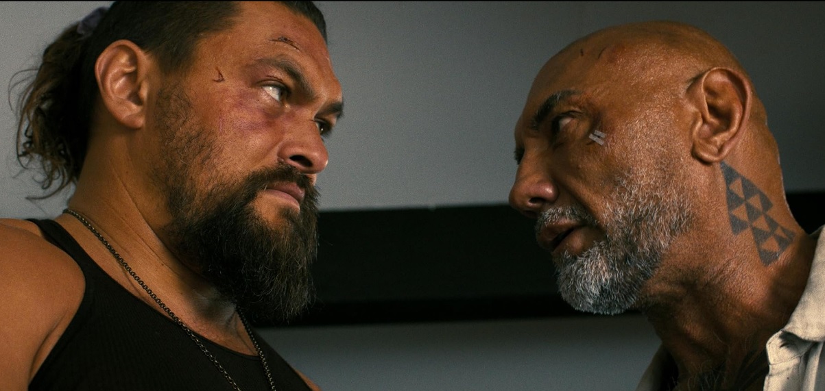 Jason Momoa and Dave Bautista face off in THE WRECKING CREW (2026)