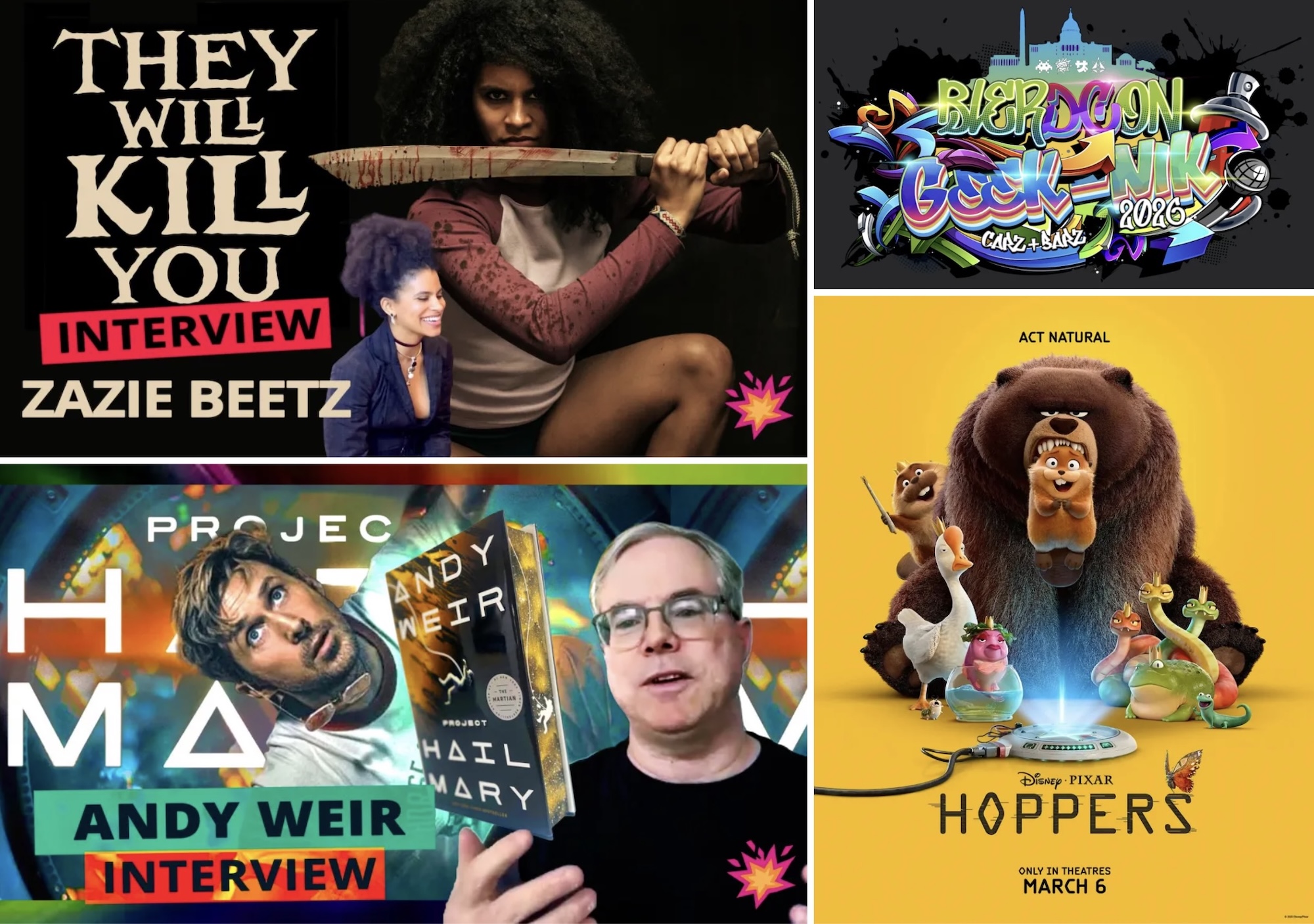 GGR Interview Episode: Zazie Beetz x They Will Kill You at BlerdCon 2026, Andy Weir x Project Hail Mary, Hoppers